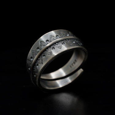 Sterling Silver Tibetan Wrap Ring by Black Feather Design